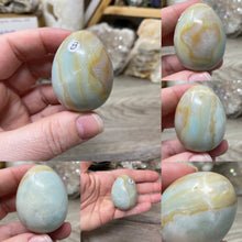 Bild in Galerie-Viewer laden, Black Gold Amazonite 2" Eggs