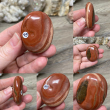 Load image into Gallery viewer, Brecciated Red Jasper Pillow Palm Stones