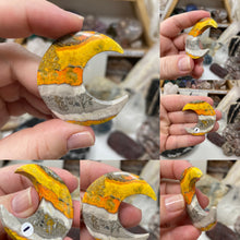 Load image into Gallery viewer, Bumblebee Jasper Large Moon Cabochons