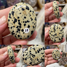 Load image into Gallery viewer, Dalmatian Jasper Pillow Palm Stones