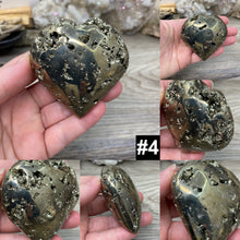 Bild in Galerie-Viewer laden, Pyrite 2" - 3" Druzy Hearts