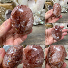 Load image into Gallery viewer, Heated Red Hematoid "Fire Quartz" Palm Stones