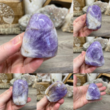 Bild in Galerie-Viewer laden, <transcy>Chevron Amethyst Laced Achat / Dog Tooth Rough Boulder</transcy>