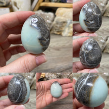 Bild in Galerie-Viewer laden, Black Gold Amazonite 2" Eggs