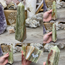 Bild in Galerie-Viewer laden, Green Onyx 6" Obelisk Towers
