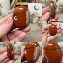 Load image into Gallery viewer, Brecciated Red Jasper Pillow Palm Stones
