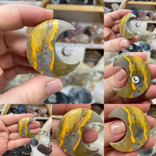 Load image into Gallery viewer, Bumblebee Jasper Large Moon Cabochons