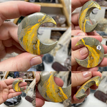 Load image into Gallery viewer, Bumblebee Jasper Large Moon Cabochons