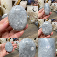 Load image into Gallery viewer, Blue Calcite Palm Stone #25