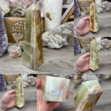 Bild in Galerie-Viewer laden, Green Onyx 6" Obelisk Towers