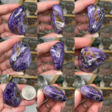 将图像加载到图库查看器中,Charoite Polished Palm Stones