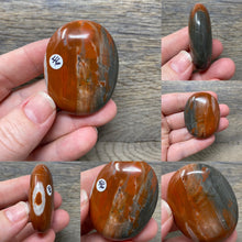 Load image into Gallery viewer, Brecciated Red Jasper Pillow Palm Stones