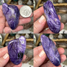 将图像加载到图库查看器中,Charoite Polished Palm Stones