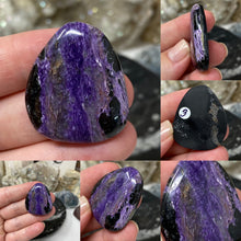Load image into Gallery viewer, Charoite with Obsidian Backed Large Cabochons