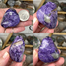 将图像加载到图库查看器中,Charoite Polished Palm Stones