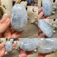 Load image into Gallery viewer, Blue Calcite Palm Stone #22