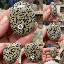 Load image into Gallery viewer, Dalmatian Jasper Pillow Palm Stones