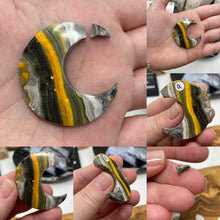 Load image into Gallery viewer, Bumblebee Jasper Large Moon Cabochons