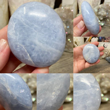 Load image into Gallery viewer, Blue Calcite Palm Stone #26