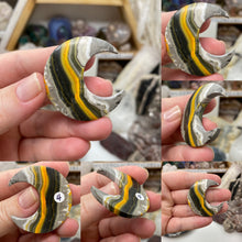 Load image into Gallery viewer, Bumblebee Jasper Large Moon Cabochons