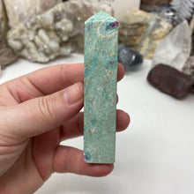 Load image into Gallery viewer, Ruby and Kyanite in Fuchsite Tower #01
