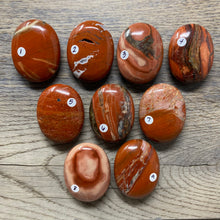 Load image into Gallery viewer, Brecciated Red Jasper Pillow Palm Stones
