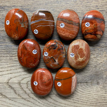 Load image into Gallery viewer, Brecciated Red Jasper Pillow Palm Stones