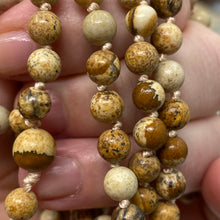 Load image into Gallery viewer, Picture Jasper 108 6mm Beads Handmade with Orange Tassel