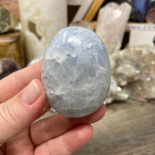 Load image into Gallery viewer, Blue Calcite Palm Stone #10