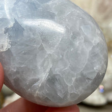 Load image into Gallery viewer, Blue Calcite Palm Stone #10