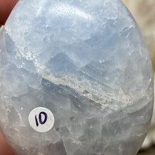 Load image into Gallery viewer, Blue Calcite Palm Stone #10