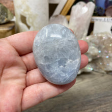 Load image into Gallery viewer, Blue Calcite Palm Stone #10