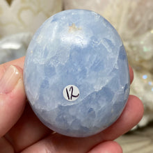 Load image into Gallery viewer, Blue Calcite Palm Stone #12