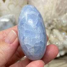 Load image into Gallery viewer, Blue Calcite Palm Stone #12