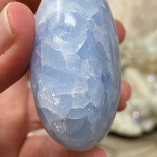 Load image into Gallery viewer, Blue Calcite Palm Stone #12