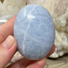 Load image into Gallery viewer, Blue Calcite Palm Stone #13