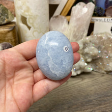 Load image into Gallery viewer, Blue Calcite Palm Stone #13