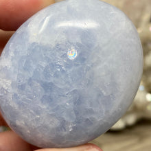 Load image into Gallery viewer, Blue Calcite Palm Stone #19