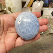 Load image into Gallery viewer, Blue Calcite Palm Stone #19