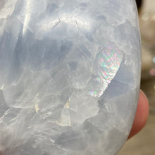 Load image into Gallery viewer, Blue Calcite Palm Stone #22