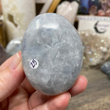 Load image into Gallery viewer, Blue Calcite Palm Stone #25