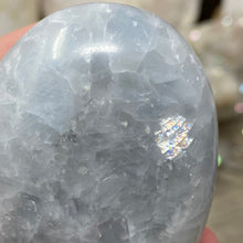 Load image into Gallery viewer, Blue Calcite Palm Stone #25