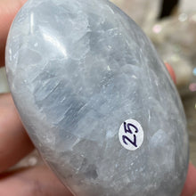 Load image into Gallery viewer, Blue Calcite Palm Stone #25