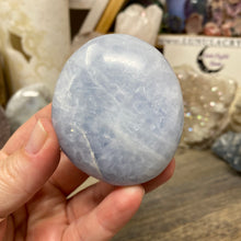 Load image into Gallery viewer, Blue Calcite Palm Stone #26