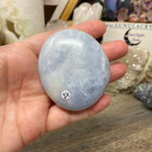 Load image into Gallery viewer, Blue Calcite Palm Stone #26