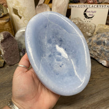 Load image into Gallery viewer, Blue Calcite Oval Bowl #02