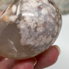 将图像加载到图库查看器中,Flower Agate Palm Stone #28