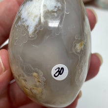 将图像加载到图库查看器中,Flower Agate Palm Stone #30