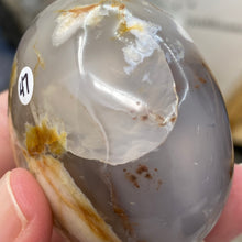 将图像加载到图库查看器中,Flower Agate Palm Stone #47