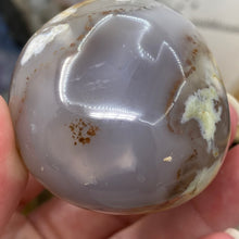 将图像加载到图库查看器中,Flower Agate Palm Stone #47